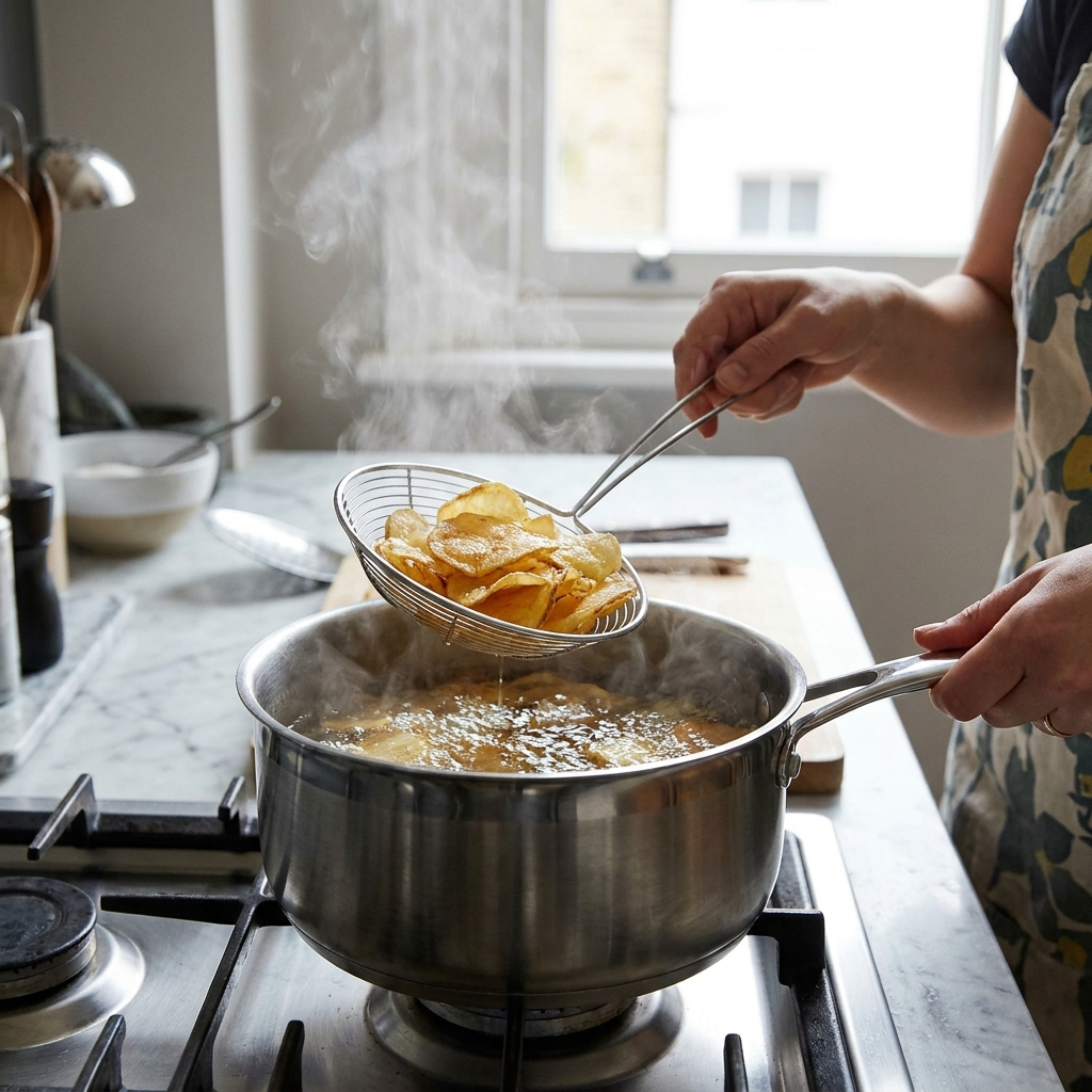 1200ml Deep Fryer Pot with Strainer