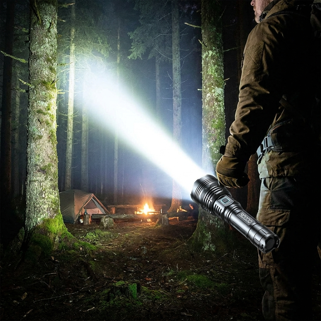 90000 Lumen XHP50 Tactical Flashlight